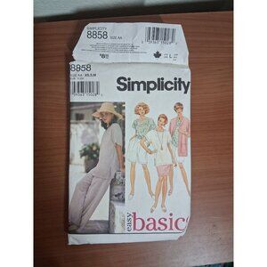VTG Simplicity Sewing Pattern 8858 Misses Size XS, Small, Medium 1994 90s Y2K